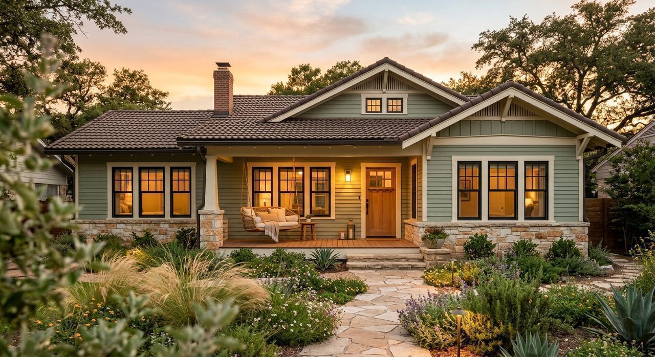 Renovated family home with landscaped front garden by Nest Haven Livings